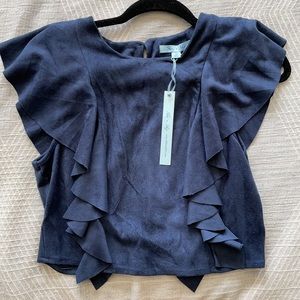 She + Sky Ruffle Blouse